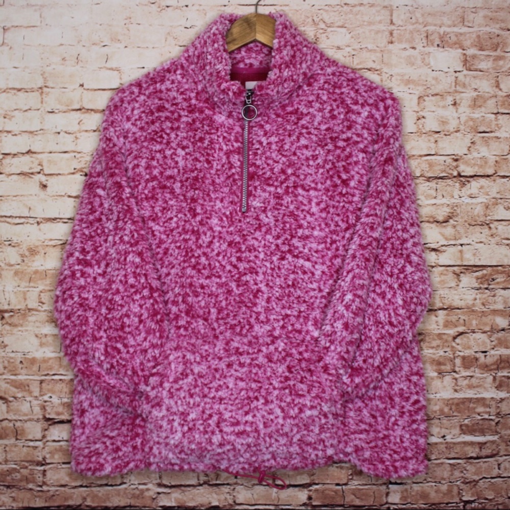SO | Cozy Softest Sherpa Pink 1/4 Zip Jacket